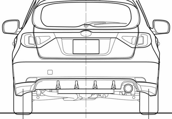 Subaru Impreza (2007) (Субару Импреза (2007)) - чертежи (рисунки) автомобиля